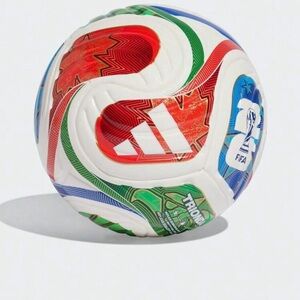 adidas ball copa mundial White Soccer Ball with Red, Green & Blue Accents